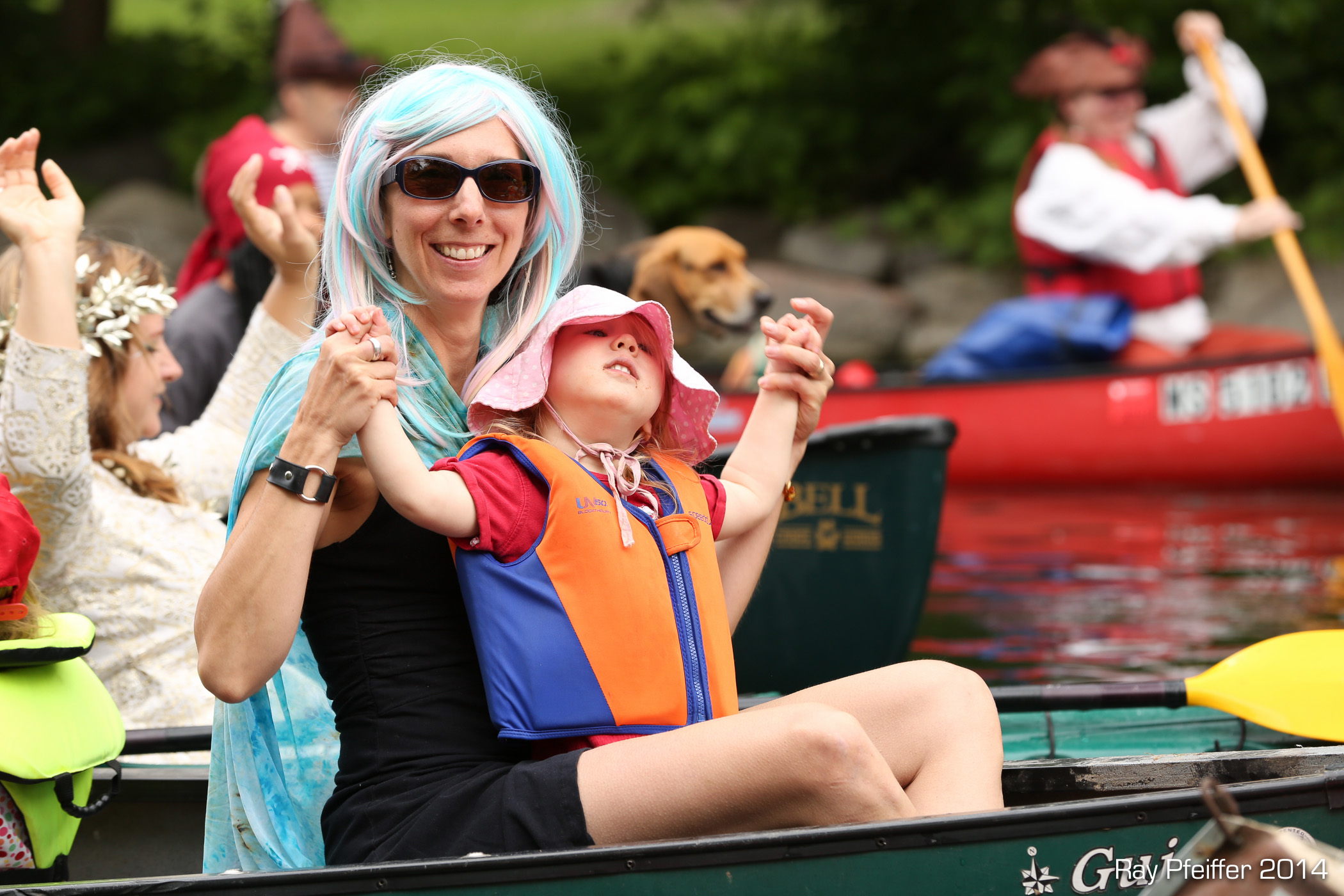 Jessica Becker in a canoe on the Yahara River